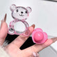 Cappuvini Soft and Cute Bear Lip Balm Moisturizing and Hydrating, Reduces Lip Lines, Non-Greasy, Limited Edition for Christmas and Halloween, Autumn and Winter Lip Care.