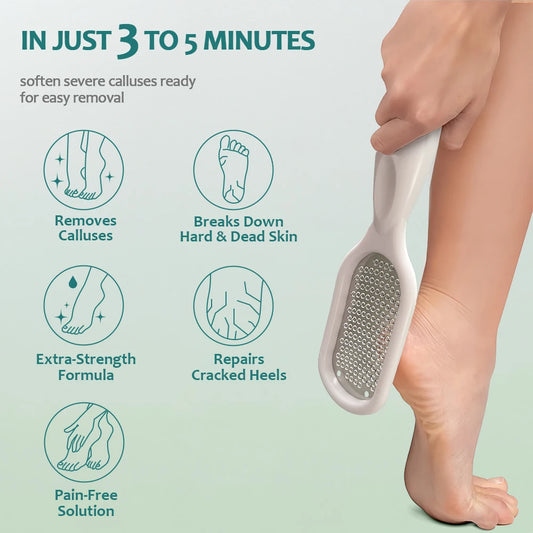 NAILPOP Extra Strength Callus Remover for Feet and Foot File Kit Remove Hard Skins Heels and Tough Callouses from feet Quickly
