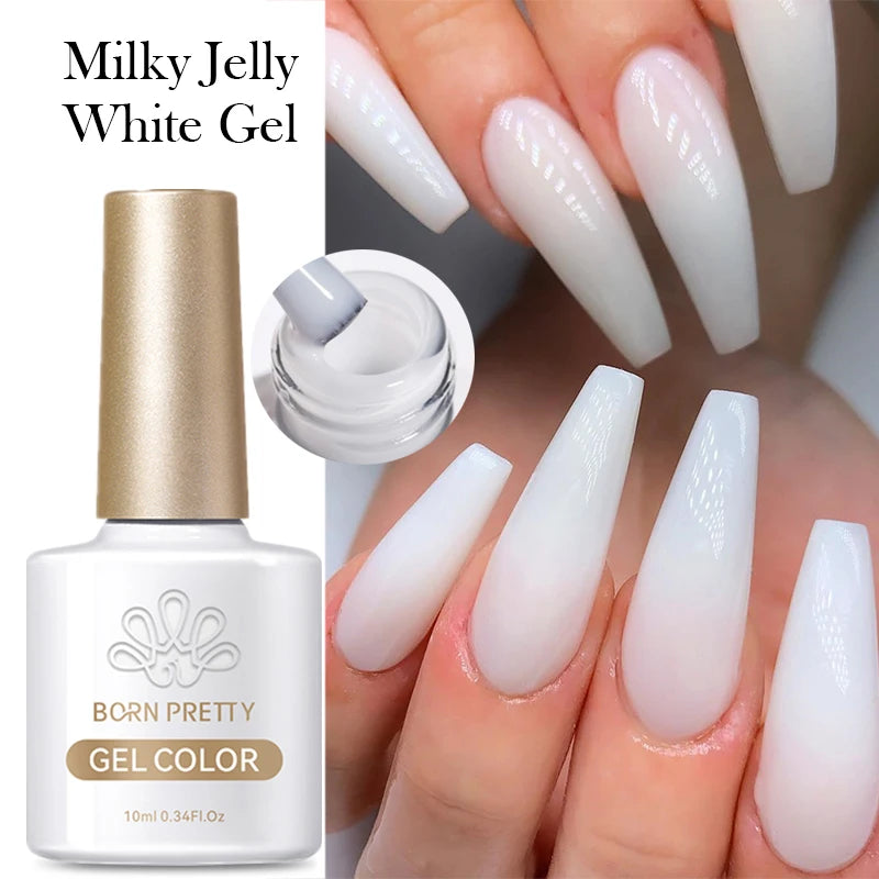 BORN PRETTY 10ml Sparkling Glitter Reflective Gel Nail Polish Sparkly Holo Shiny Pink Silver Black Gel Nail Art Salon Varnish
