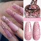 LILYCUTE 7ML Reflective Glitter Gel Nail Polish Bright Sparkling Silver Color Semi-permanent Soak Off Nail Art UV Gel Varnishes