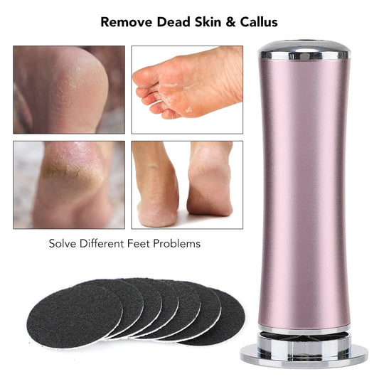 Electric Foot Callus Remover Foot Care File Heels Dead Skin Pedicure Tool Electronic Foot Grinder and Replacement Sandpaper