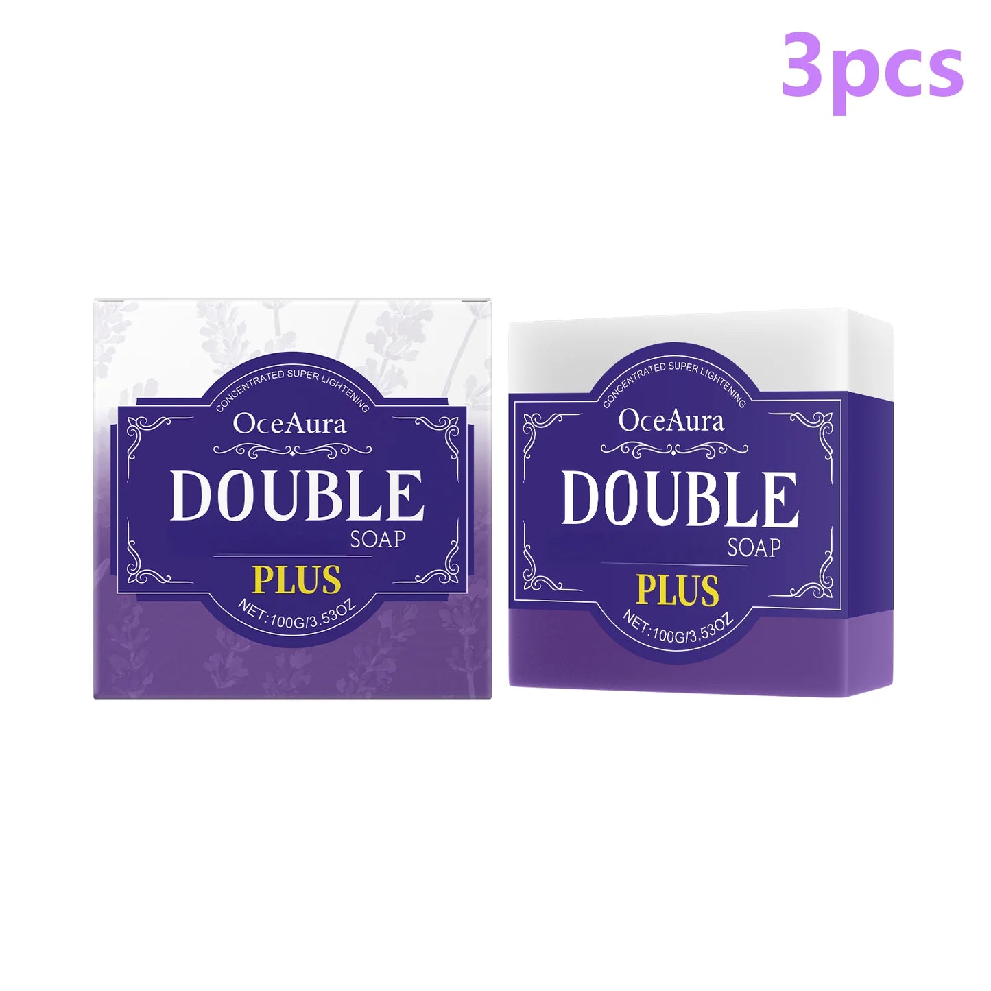OceAura Lavender Soap Bar Lighten Skin Brightening Products Full Body Cleaning Even Skin Tone Olive Oil Scented Bath Soaps 100g