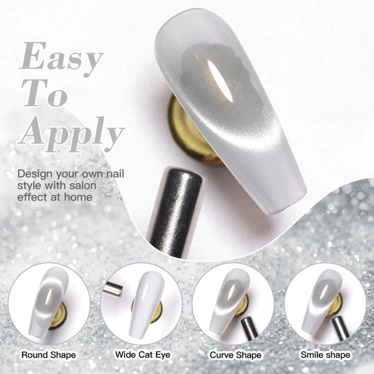 7ml Cat Magnetic Gel Nail Polish Pink Silver Semi Permanent Glitter Magnetic Gel UV/LED Needed Soak Off Painting Vanrish Design