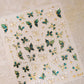 Gold Snowflake Bowknot Snowman Lovely Christmas 3D Self Adhesive Nail Art Sticker Rhinestone 5D Embossed Reliefs Manicure Decals