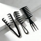 Salon Styling Comb Set Shark Tooth Fish Bone Detangling Brush Ergonomic Non-slip for All Hair Types Wet Dry Home Travel