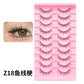 10 pairs Natural Lashes Manga Full Strip Lashes Makeup Bulk Wholesale Dropshipping Eyelash Extension Lashes Anime False Eyelash