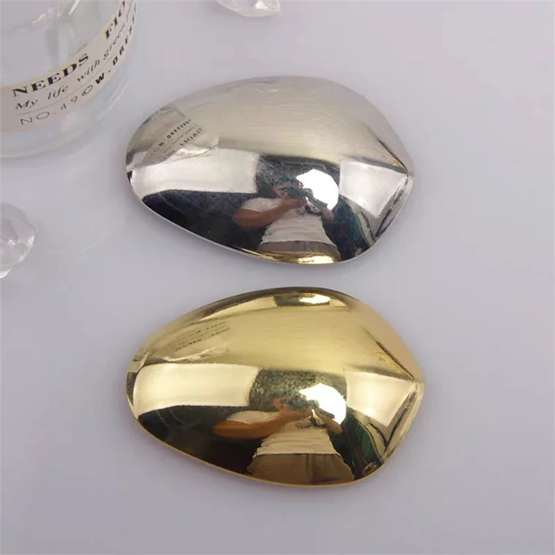 Simple Trendy Metal Eggshell Shape Spring Hair Clip Fashion Ponytail Hair Clip Barrettes For Women Girls Hair Accessories