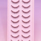 10 Pairs Natural Eye Lashes Faux Mink Eyelashes Winged End Eye Elongated Eyelashes Natural Long Manga Lashes Fake Lashes Makeup