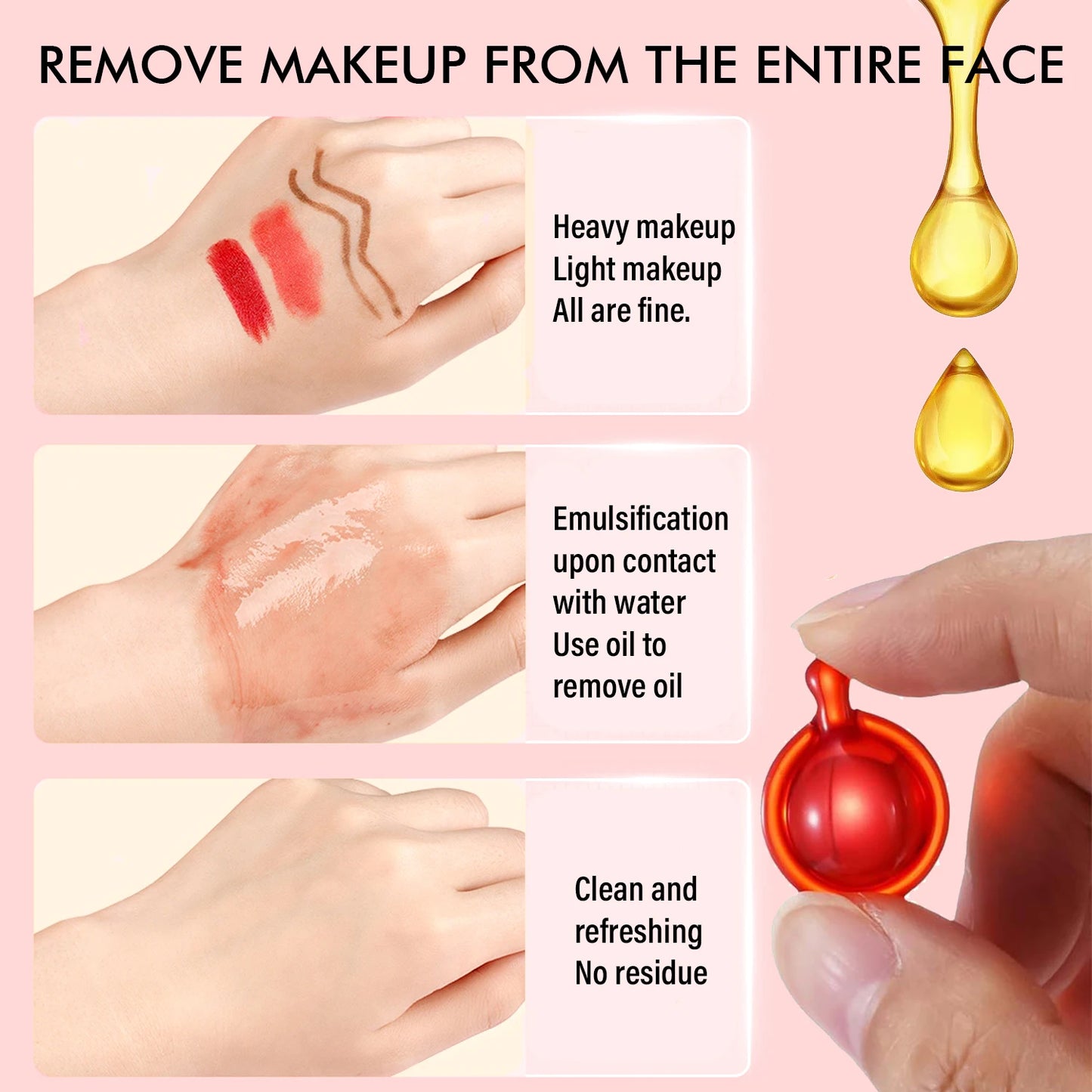 ECO Finest N°2 Deep Cleansing Oil Capsules (40pcs) - Gentle Makeup Remover, Moisturizing