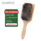 Boar Bristle HairBrush Wood Hair Brush Peine OAK Wood Combs for Women Barber Beauty Care Paddle Scalp Massage Brush