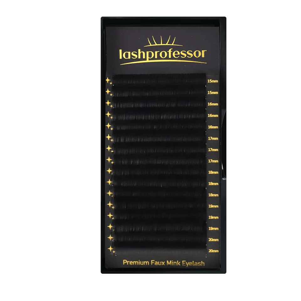 Lashprofessor 16Rows Russian Volume Eyelash Extension 0.03/0.05/0.07/0.1 Individual Handmade Silk Mink False Lashes Pinching Fan