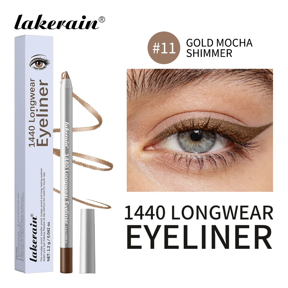 Longwear Eyeliner Smooth Precise Tip Waterproof Smudge-proof Long Lasting Wear Rapid Shaping Soft Mist Makeup Smokey Eyeliner