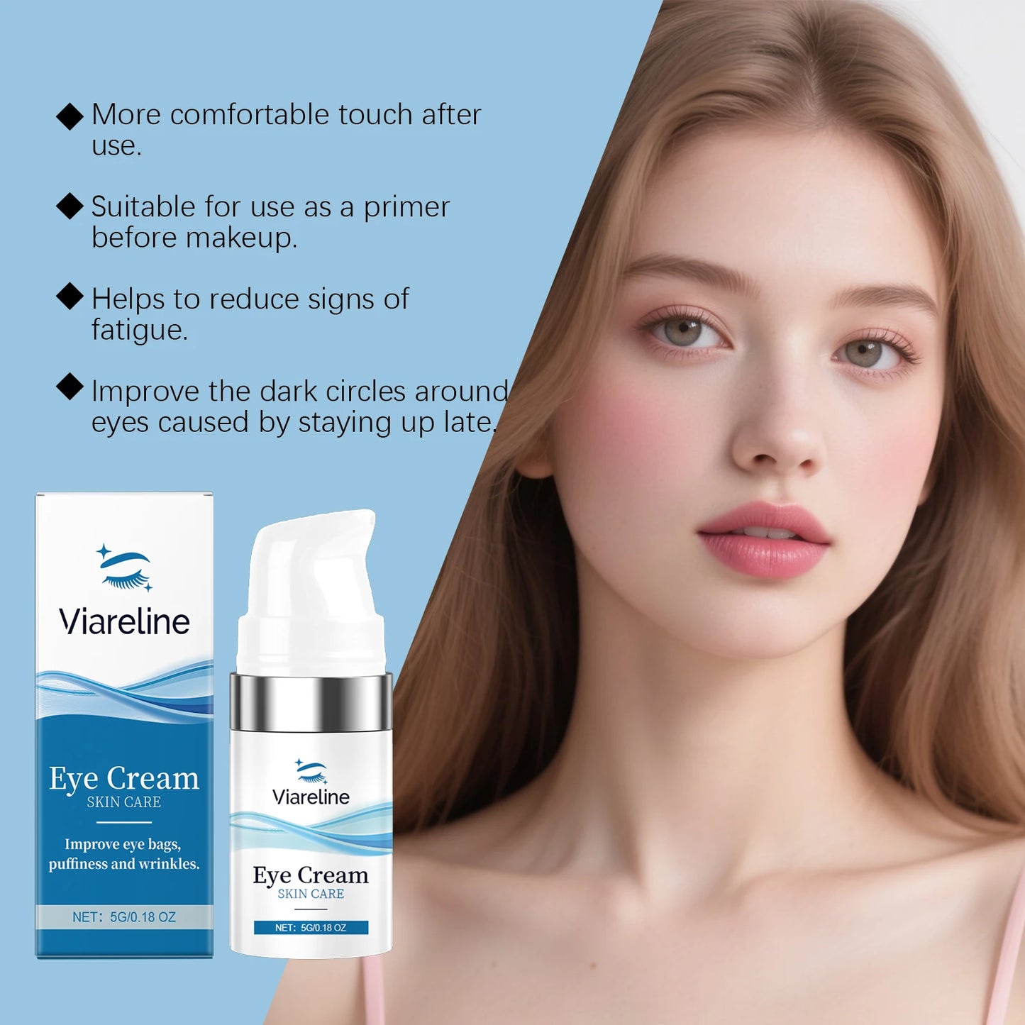 Firming Eye Serum for Improving Fine Lines, Reducing Dark Circles, and Alleviating Fatigue. Lightweight Cream Eye Cream.