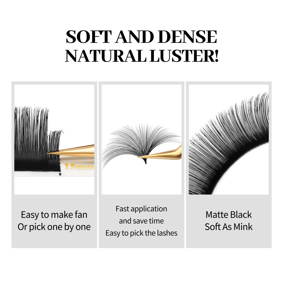 XIUSUZAKI Easy Fan Lashes Automatic Flowering Soft Premade Volume Fans Eyelash Extensions Faux Mink Fast Blooming Makeup Tools