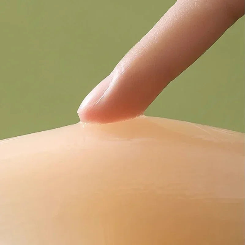 Reusable Silicone Nipple Covers Lift Breast Petals, Invisible Adhesive Stick-On Bra, Strapless Backless Comfort Fit for Women