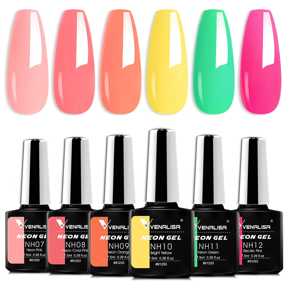 Venalisa HEMA TPO FREE Nail Gel Polish Glitter Gorgeous Full Coverage Soak Off UV LED French Nail Jelly Pink Nude Collection