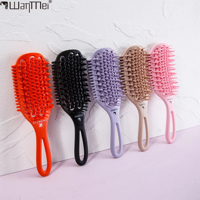 1Box Air Weave Wave Detangling Brush Anti-static Vent Hair Brush Scalp Massage Comb Hair Styling Tool for Curly Straight Hair