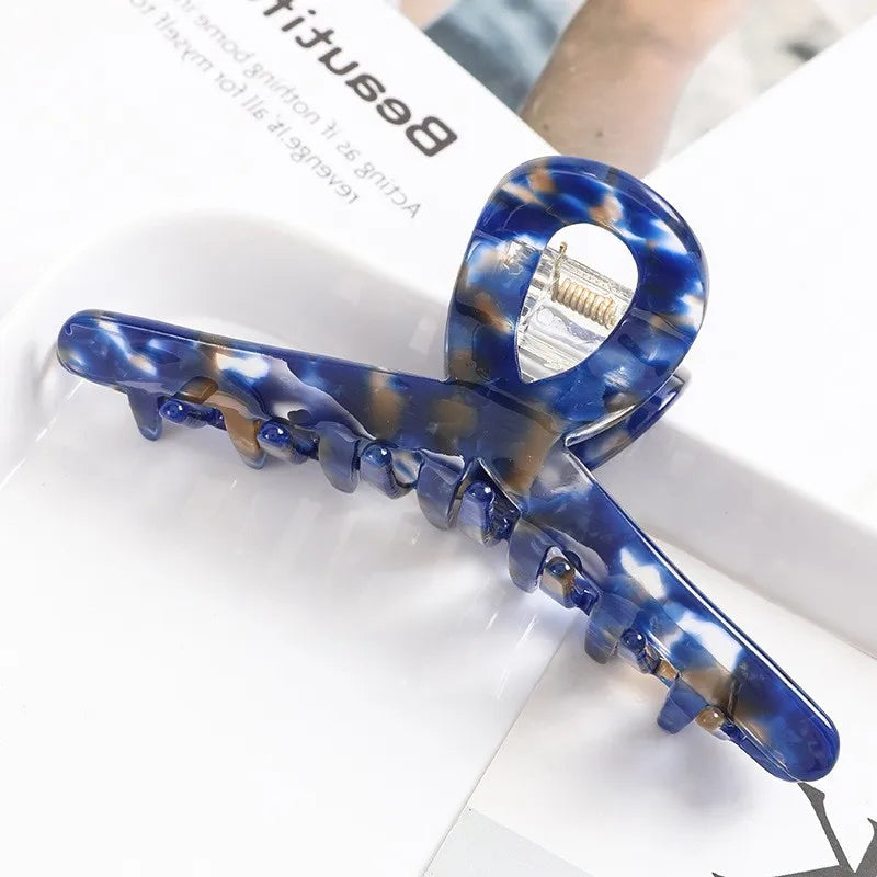 Women Hair Accessories Hollow Out Fashion Acetate Hair Claws Colourful Ponytail Acetic Claw Clips For Girls