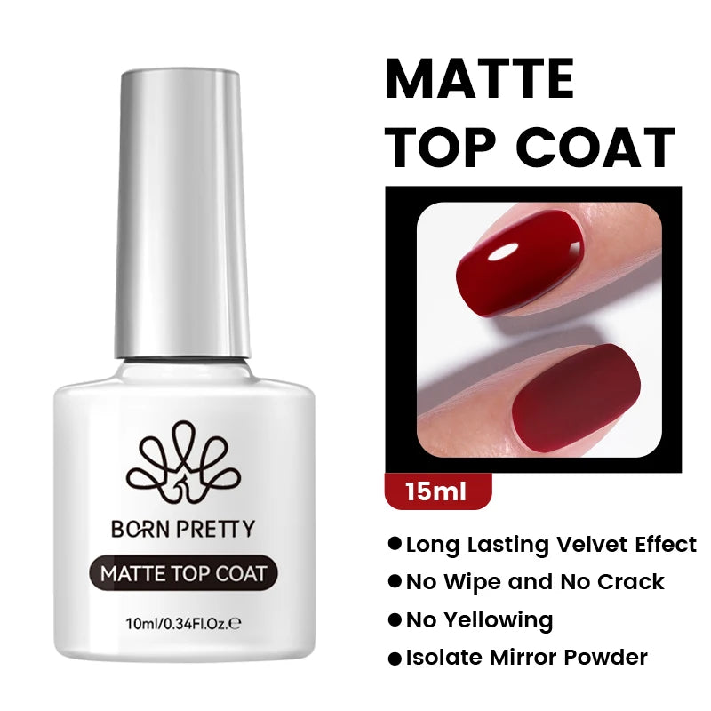 BORN PRETTY 10ml Sparkling Glitter Reflective Gel Nail Polish Sparkly Holo Shiny Pink Silver Black Gel Nail Art Salon Varnish