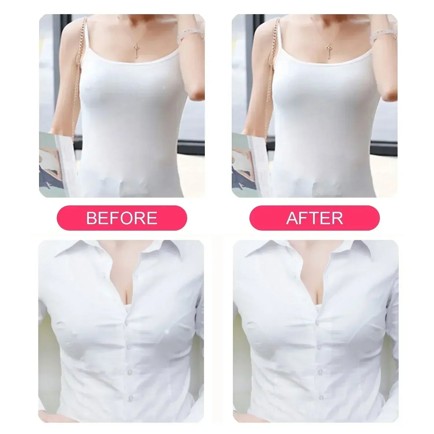 2PCS Women Lift Up Invisible Reusable Self Adhesive Silicone Breast Lift Tape Nipple Cover Chest Paste Push Up Party Dress Bras