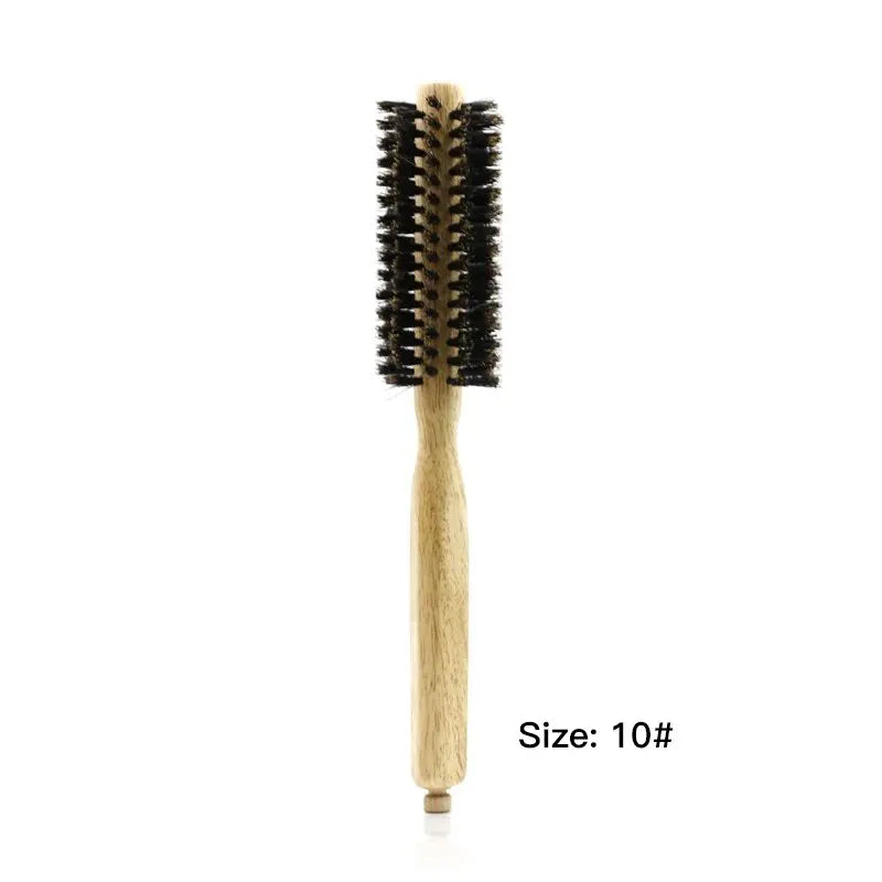 Professional 6 Sizes Barber Salon Wood Handle Boar Bristles Round Brush Removable Tail Hairdresser Hair Brush Hair Round Combs