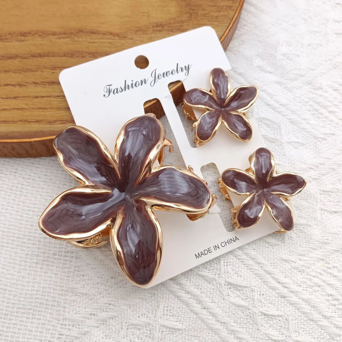 3/6 Pcs Alloy Flower Hair Claw Clips for Women Beach Holiday Hair Claw Stylish Shopping Headwear Female Hair Accessory