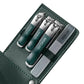 4/10PCS New Nail Clippers set 4 with Rotating Leather Bag Professional Trimmer Pedicure Care Tools Manicure Set Home Care Gift