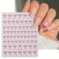 8pcs Mixed Color Bow Nail Art Stickers 3D Cute Red Black Pink bowknot Nail Charms Foils Y2K Gold Laser Effect Bow Manicure Decor