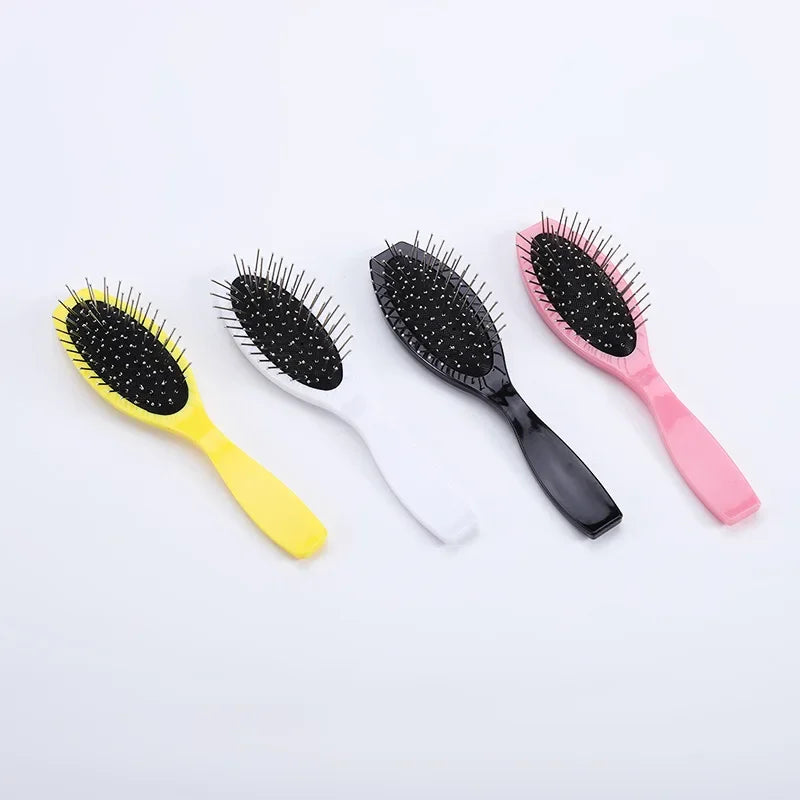 Women Steel Pin Wig Wide Tooth Pocket Combs Barber Detangling Metal Comb Men Travel Mini Hair Brush Potent Untangling Antistatic