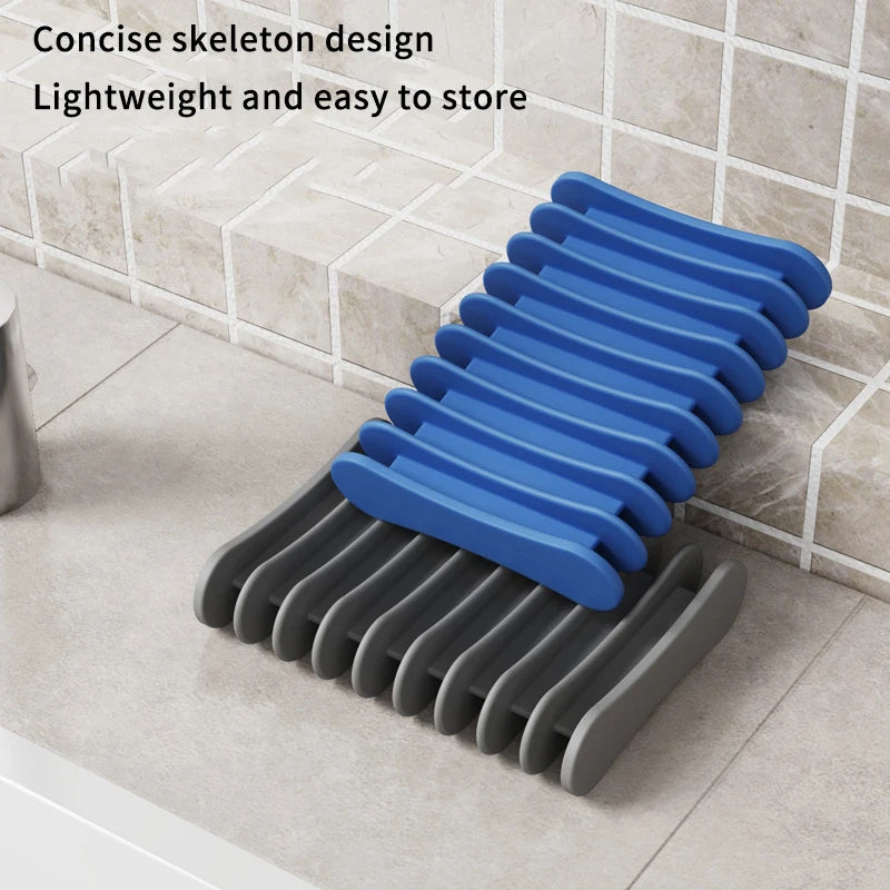 Hot Sale Perfect Innovative Easy To Clean Innovative Premium Silicone Silicone Self Draining Soap Dishes Compact And Soap Holder