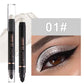 12-color Double Tip Eyeshadow Pen Set Metallic High Gloss Smudger Brighten Eye Makeup Pencil Shining Brown Eye Shadow Cosmetics