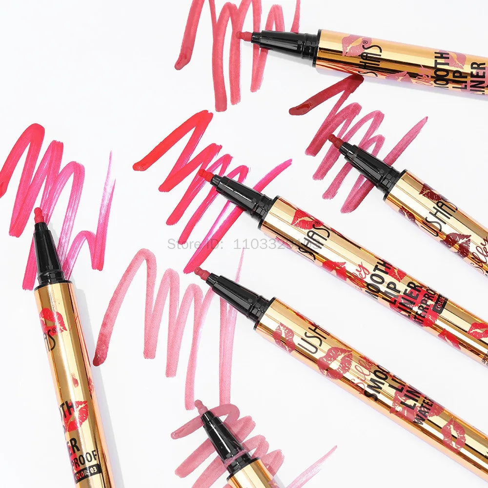 12 Colors Smooth Lip Liner Waterproof Long-lasting Lip Gloss Matte Velvet Non-stick Cup Moisturising Lipstick Makeup Cosmetics