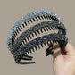 Non-slip Rhinestone Hair Hoops Bands Fashion Plastic Rhinestone Headband Women Toothed Elastic Headbands Shiny Luxury Hair Hoops