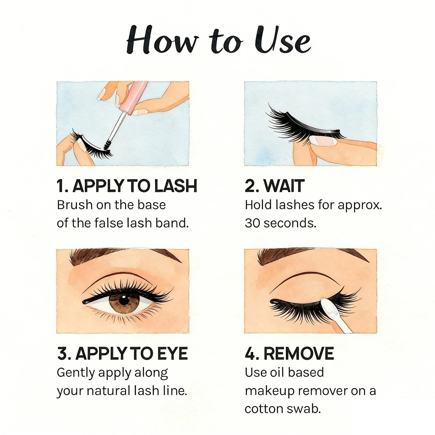 RED SIREN False Eyelash Glue Latex-Free Waterproof Super Strong White Glue for Eyelashes 5ml Full Strip Lashes Glue Makeup Tool
