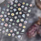 Magical Blow Bubbles Goldfish Bunny Rabbit Cat Kitten Shape Shiny Dreamy Bubbles 5D Nail Art Decorations Sticker Manicure Decal