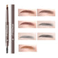DNM 7-color Option Double-head Triangular Eyebrow Pencil with One Eyebrow Brush Naturally Easy To Color and Draw Brow Pencil