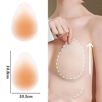 Silicone Seamless Waterdrop Nipple Cover Invisible No Glue Sticky Bra Sticker Thin Nubra Stickers Lifting Breast Pads Pasties