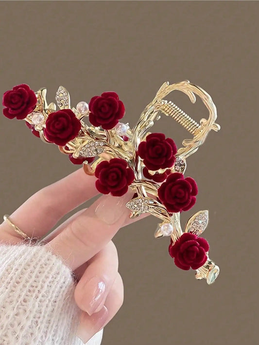 1Pcs Fashion Antique Roses Hair Claws For Women Hair Accessories