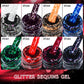 MEET ACROSS 7ml Glitter Gel Nail Polish Shiny Christmas Sequins Winter Color Semi Permanant Soak Off Nail Art Varnish Manicure