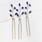 Vintage Blue Rhinestone Hair Comb Wedding Hair Accessories Bridal Hair Clip Headpiece Jewelry Bride Tiara Hair Ornament Gift