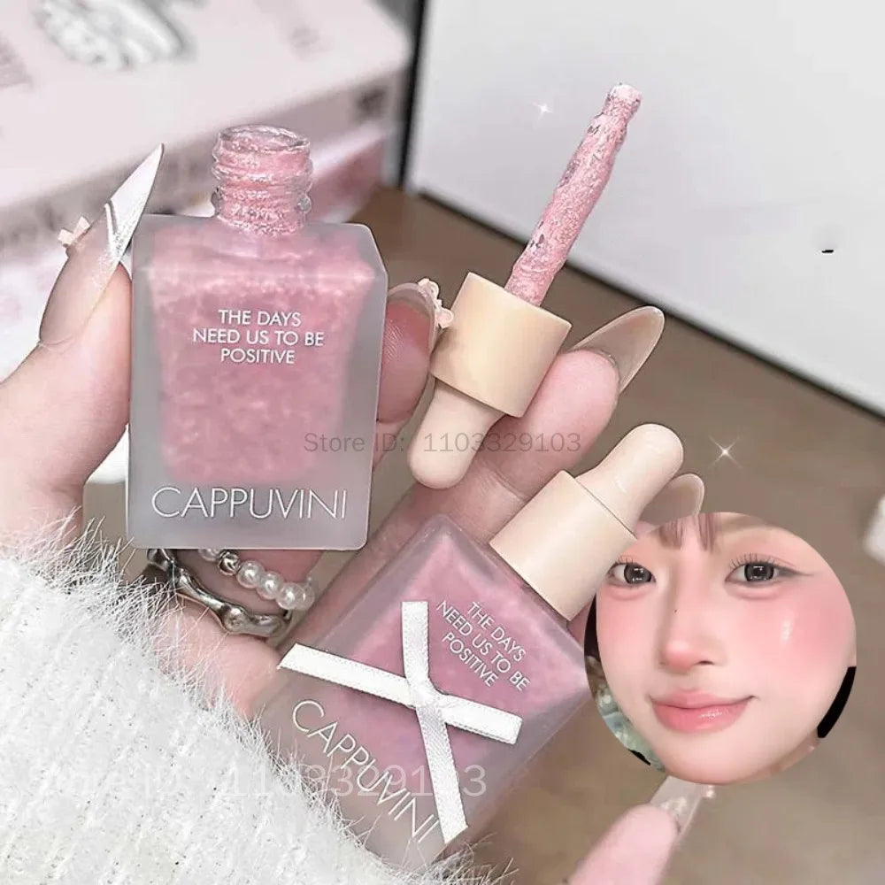 Blusher Liquid Hydrating Pink Cheek Color Powder Rendering Face Blusher Moisturizing Long Lasting Beauty Rouge Makeup