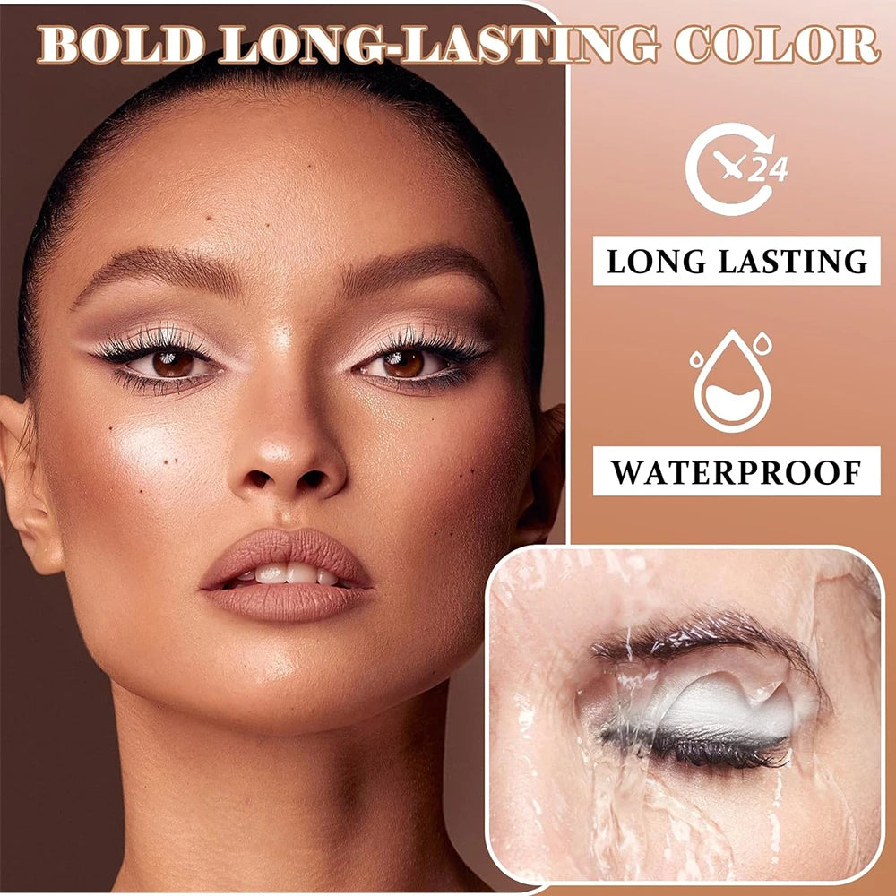 3pcs Matte Eye Shadow Primer Suitable for Oily Eyelid Eye Makeup Base Waterproof and Stain Resistant,Durable Cream Liquid Makeup