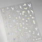 Shiny Jelly Butterfly Charming Golden Gradient Bowknot 5D Self Adhesive Nail Art Sticker Flower Petal Rhinestone Manicure Decals