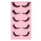 5 Pairs Fluffy False Eyealshes Fox Cat Eye Lashes Winged False Eyelashes Fox Eye Faux Mink Eyelashes Silk Lashes Makeup