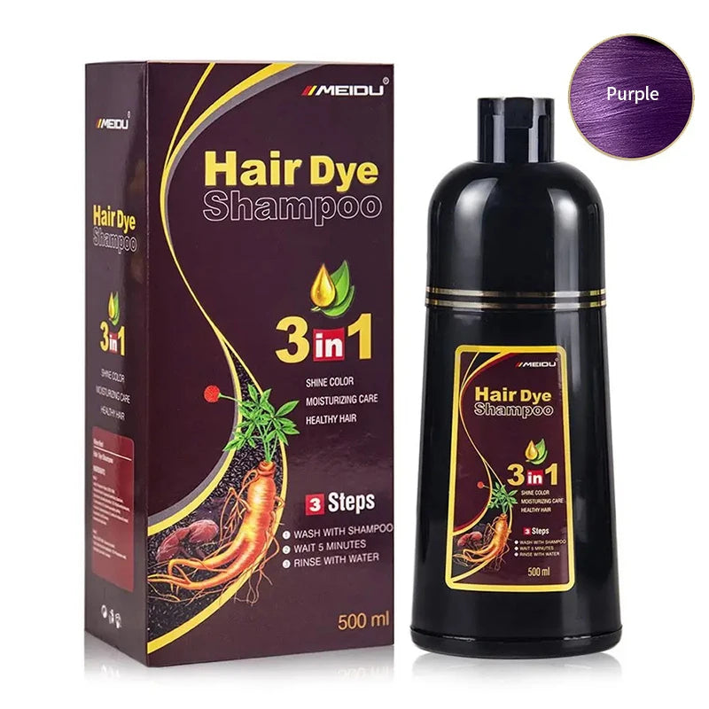 Hair Dye Shampoo 3 In 1 Instant Coloring Shampoo Natural Treatment For Hair Shampoo Large Capacity Head Shoulder Shampoo