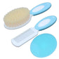 Baby Hair Brush Set for Newborn Toddlers Soft Bristles Silicone Cradle Cap Massaging Brush Infant Hair Care Bathing Soft Comb