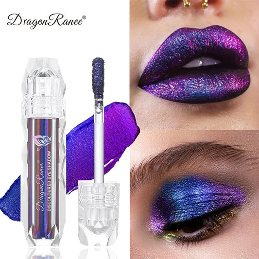 Metallic Discoloured Eye Shadow Purple Green Glitter Eyeshadow Makeup Chameleon Eyeshadow Liquid Polarized Colorful Cosmetics
