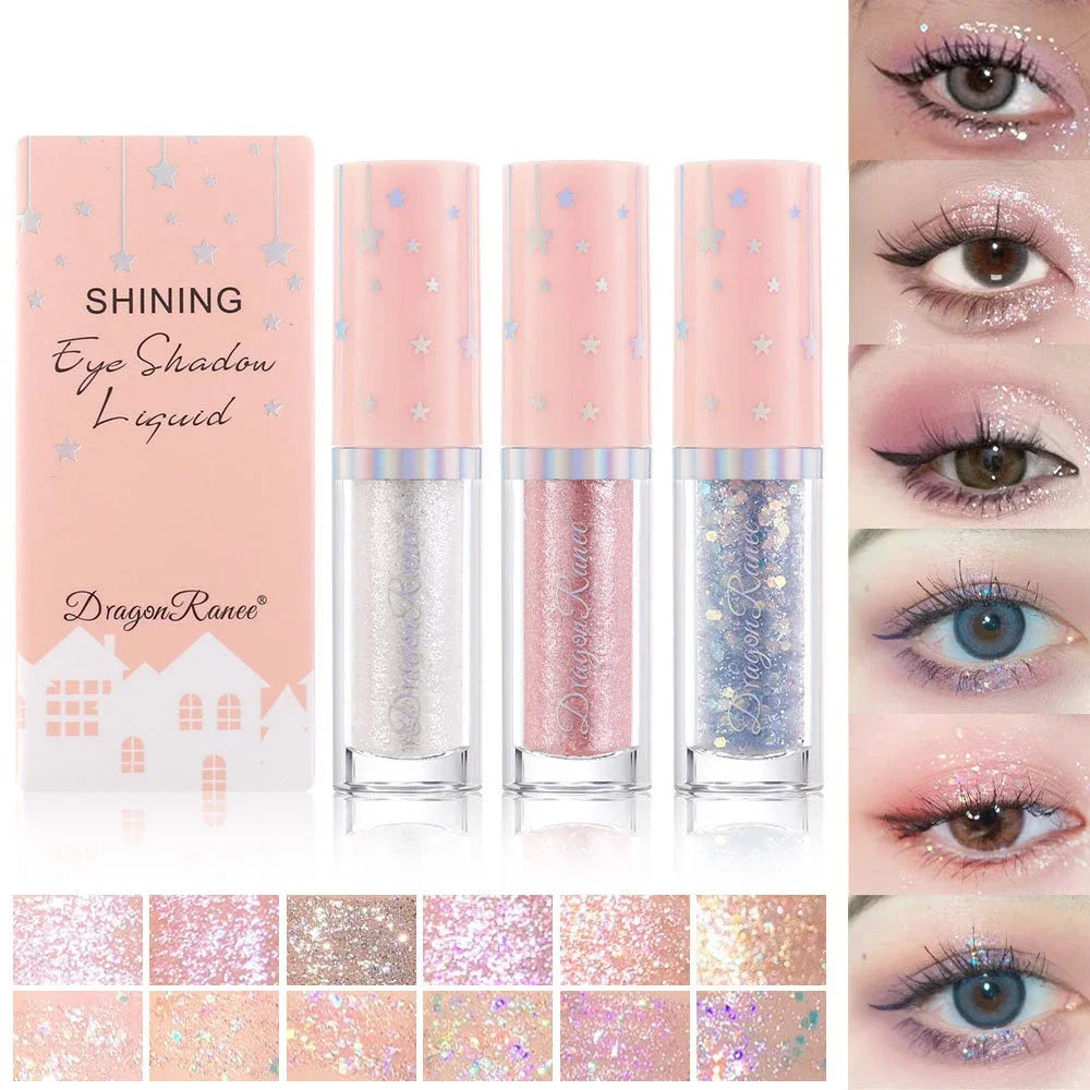 Blue Sequins Liquid Eyeshdaow Glitter Gel Shiny Metallic Eyeliner Pen Diamond Shimmer Waterproof Eye Beauty Party Makeup Tool