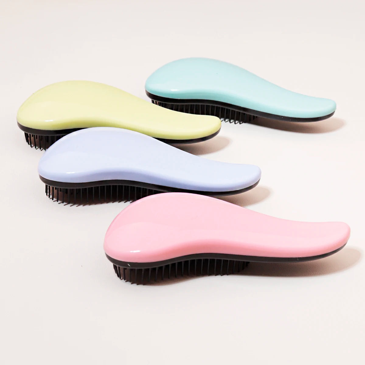 Antistatic massage brush winding shower massage brush wet hair curly brush salon hairdressing tool Special for real hair wigs
