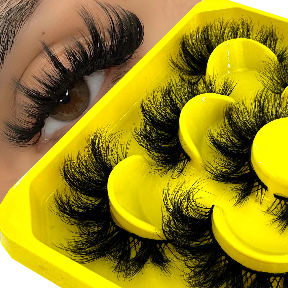 MKYDCG New Fluffy Long Lashes 3D Faux Mink Lashes Natural False Eyelashes Dramatic Soft Volume Lashes Eyelash Extension Makeup